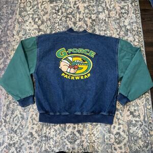 International Denim Green Bay Packers Vintage Denim Jacket- Large